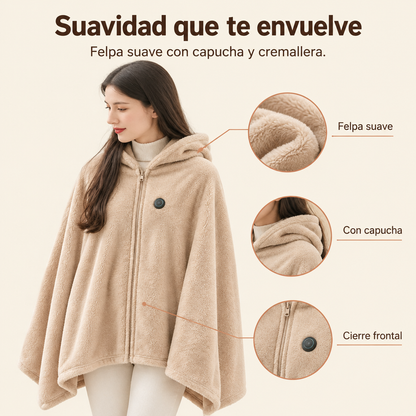 Manta chaqueta calefactable: calor donde vayas