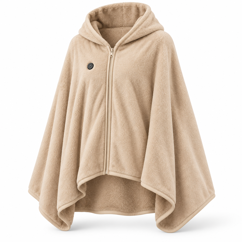 Manta chaqueta calefactable: calor donde vayas