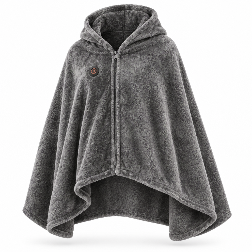 Manta chaqueta calefactable: calor donde vayas